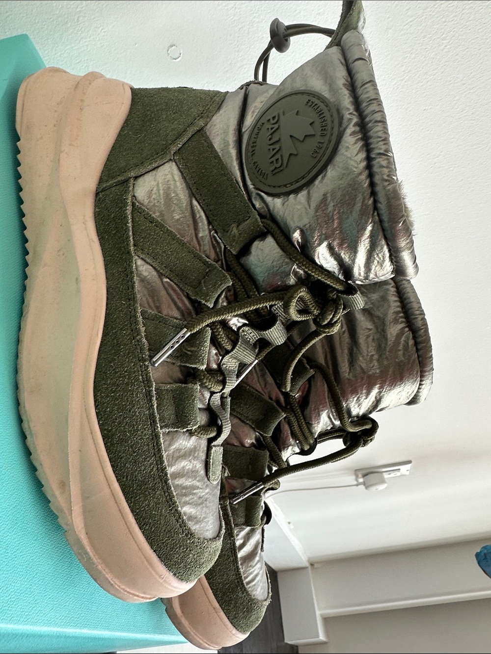 PAJAR Waterproof -30C Temp Suede & Metallic w Faux Wool Lining